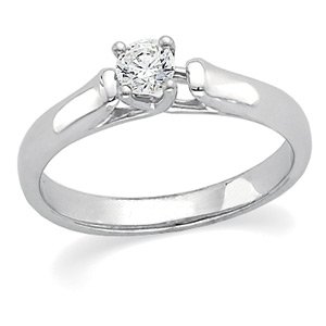 Platinum Solitaire Diamond Engagement Ring