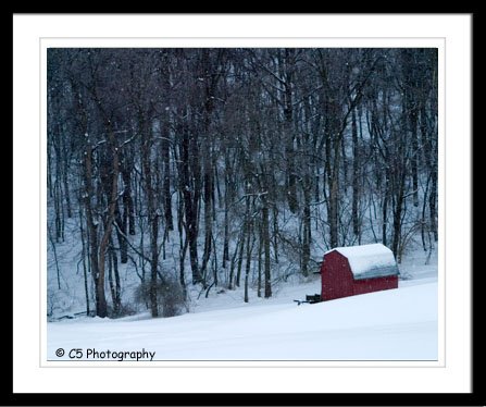 Scenic 22a - Snow Covered Barn Photograph