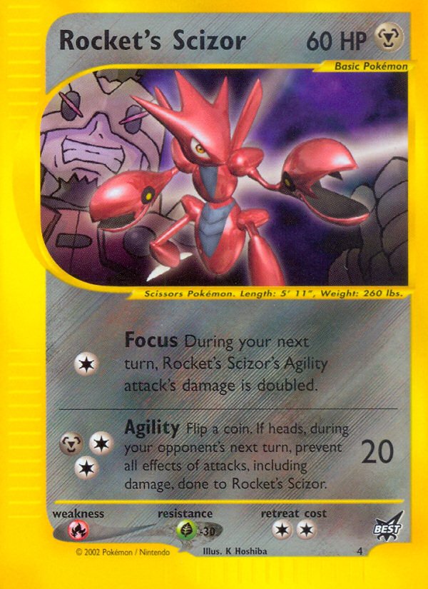 Pokemon Best of Game Promo Card #4 Rocket's Scizor