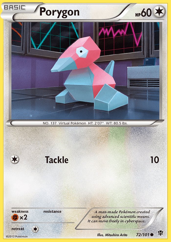 Pokemon B&W Plasma Blast Single Card Common Porygon 72/101