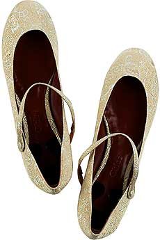 Ivory sparkling pumps