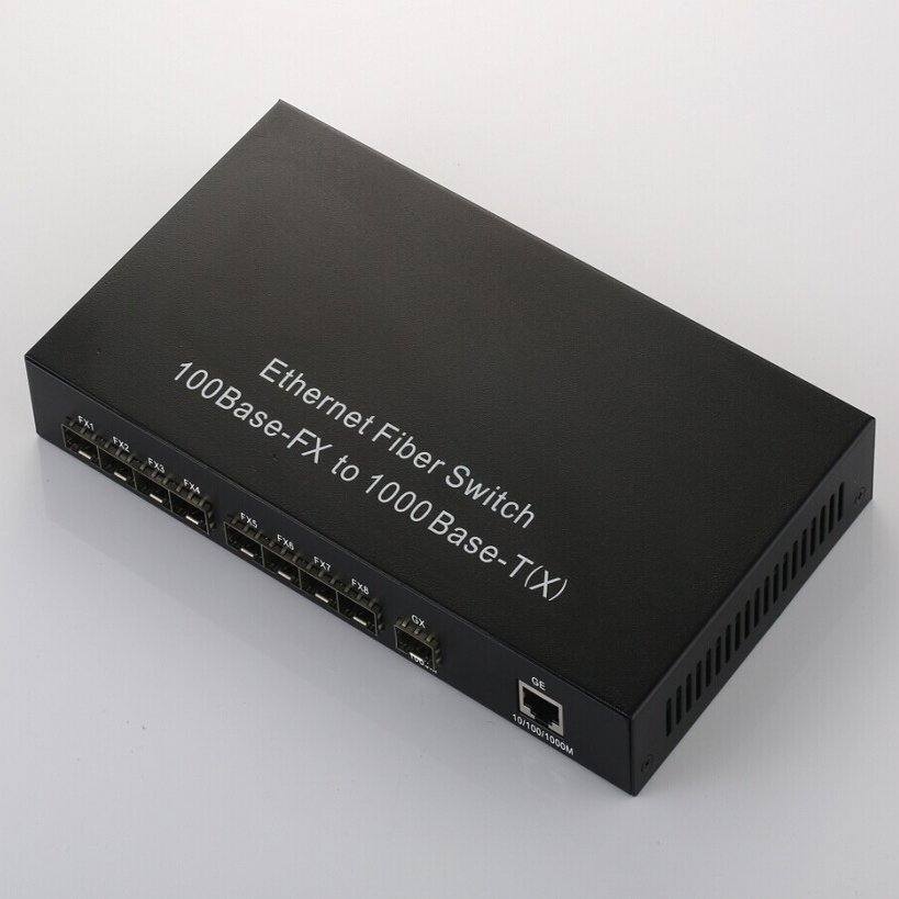 100/1000M 10 Ports Fiber Switch supports three types media