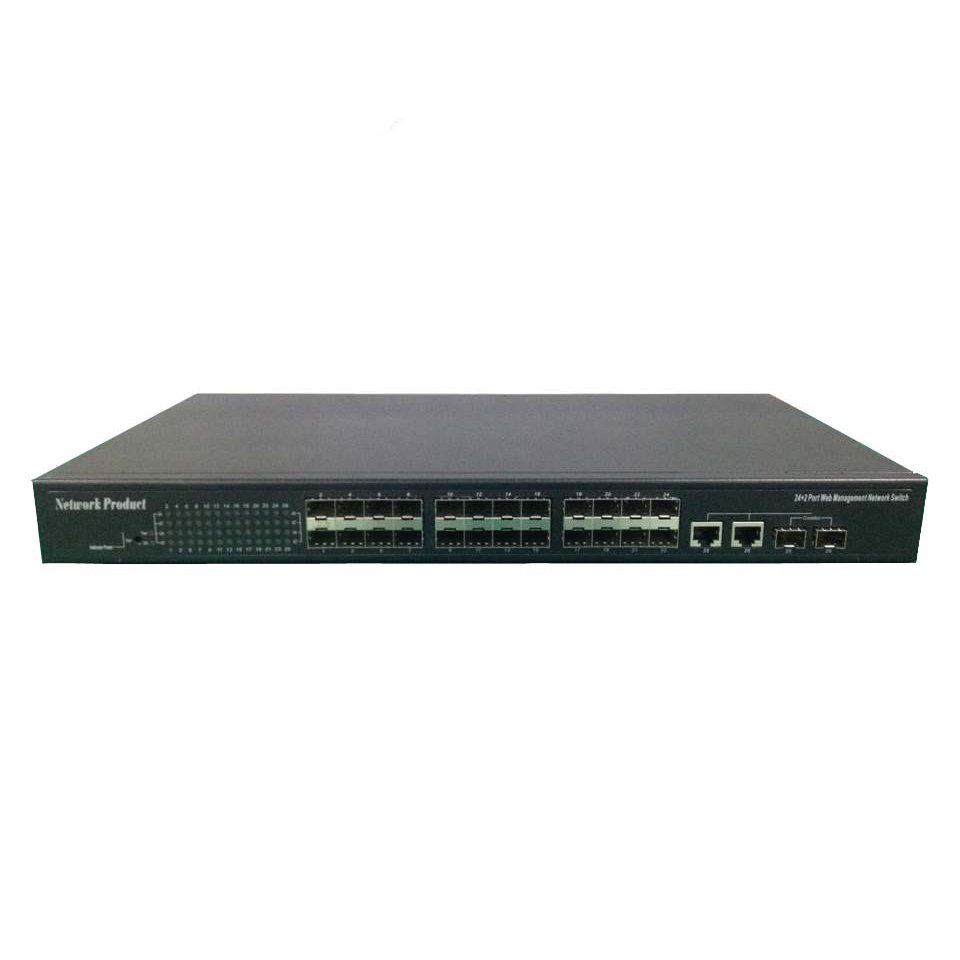 24 Port 100Mbps Web Smart Switch with 2 Gigabit SFP/TX Combo