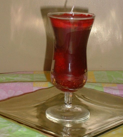 Love Candle in Wine Glass