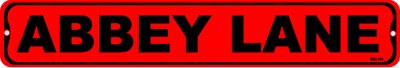 ABBEY LANE, Street Sign, metal