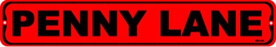 PENNY LANE, Street Sign, metal