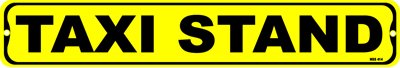 TAXI STAND, Street Signs,