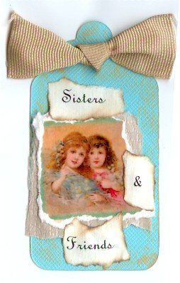 Sisters and Friends Handmade Scrapbook Tag