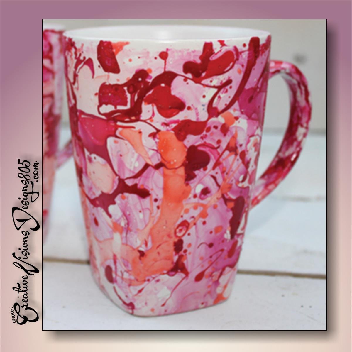 MARBLED - hand decorated coffee mug