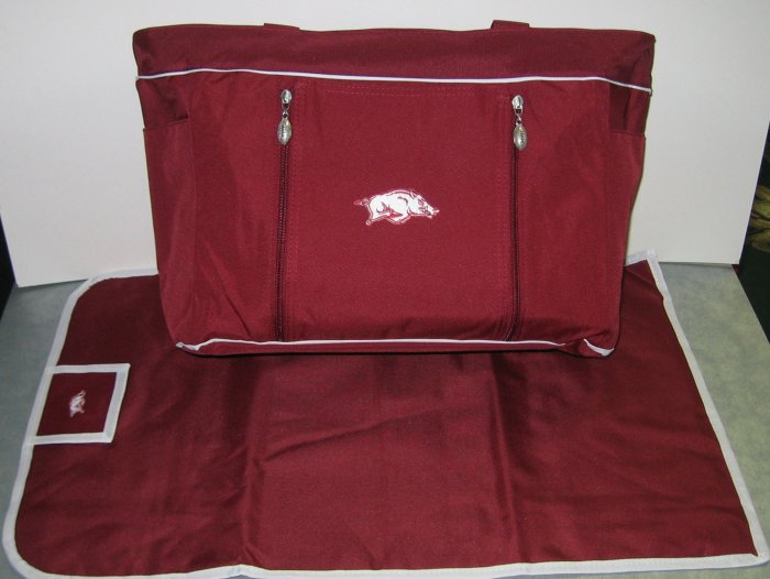 Arkansas Razorbacks baby diaper bag