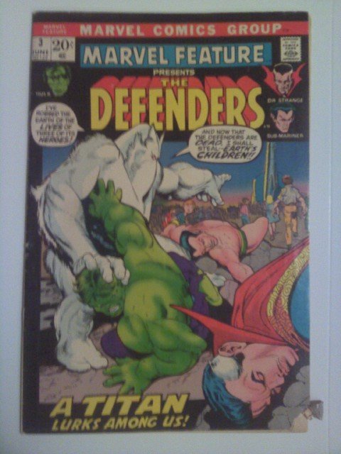 Doctor Strange #2 VS Defenders, Amazing Spider-man #109,Marvel Feature 3,