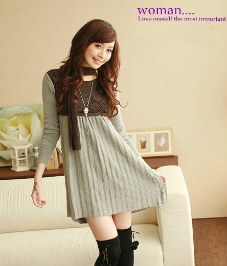 D0086 - Knitted Woolen Dress
