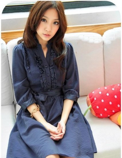 D0090-Sky Silk Dress