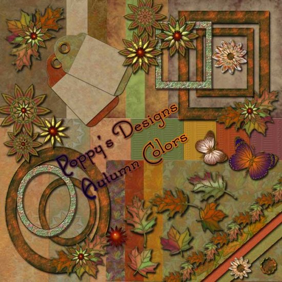 Autumn Colors Digital Scrapbooking Kit