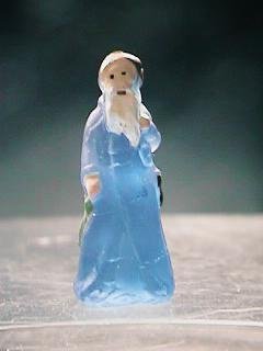 RARE Czech Glass BLUE SANTA Cracker Jack Prize
