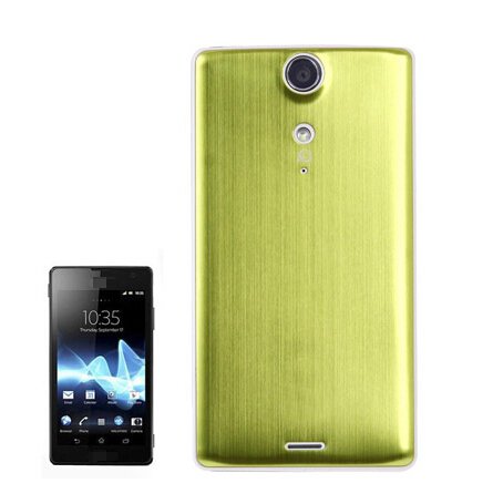 Metal Brushed Style Plastic Replacement Battery Cover for Sony Xperia TX / LT29i (Light Green)