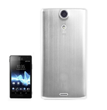 Metal Brushed Style Plastic Replacement Battery Cover for Sony Xperia TX / LT29i(Silver)