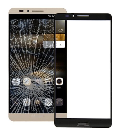 Front Screen Outer Glass Lens for Huawei Ascend Mate 7(Black)