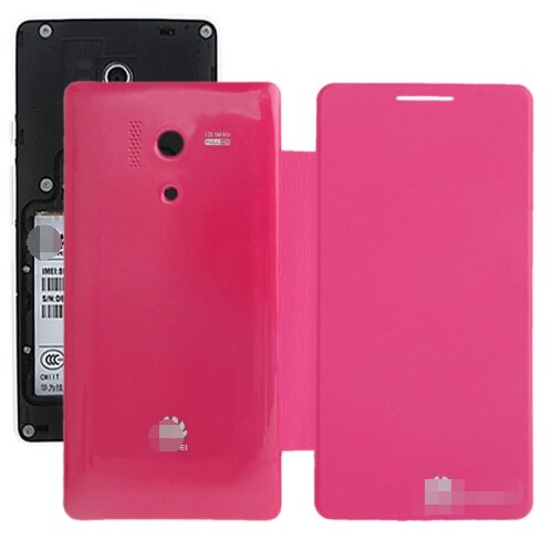 Cloth Texture Horizontal Flip Back Cover / Replacement Leather Case for Huawei Honor 3 (Magenta)