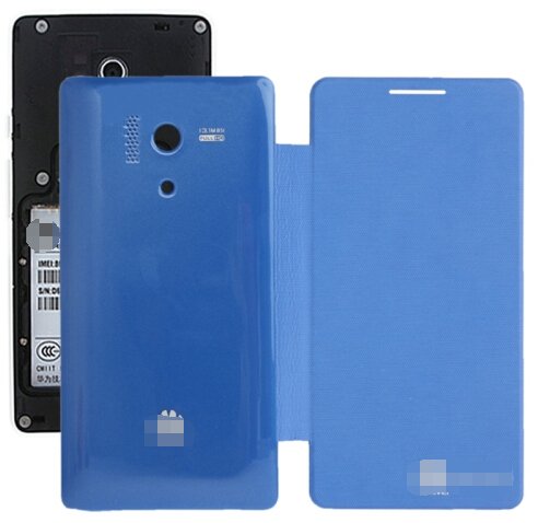 Cloth Texture Horizontal Flip Back Cover / Replacement Leather Case for Huawei Honor 3 (Blue)