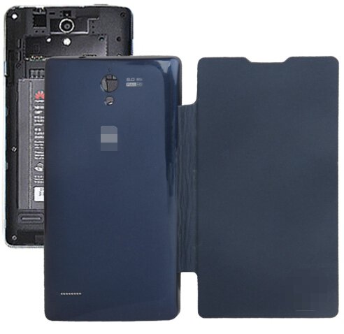 Horizontal Flip Back Cover / Replacement Leather Case for Huawei G700 (Dark Blue)