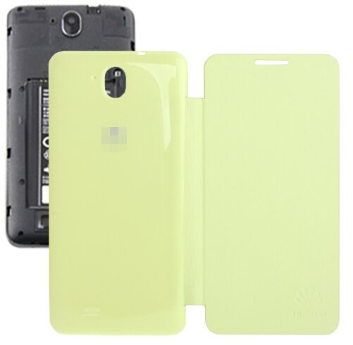 Horizontal Flip Back Cover / Replacement Leather Case for Huawei G606 (Light Yellow)