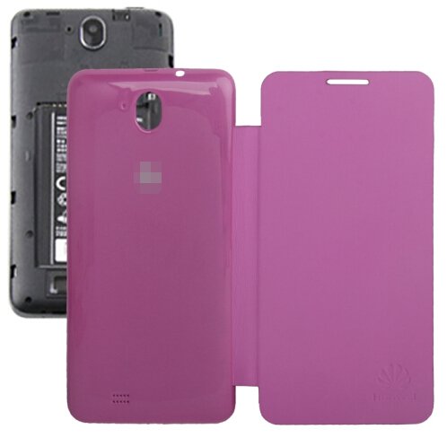 Horizontal Flip Back Cover / Replacement Leather Case for Huawei G606 (Magenta)