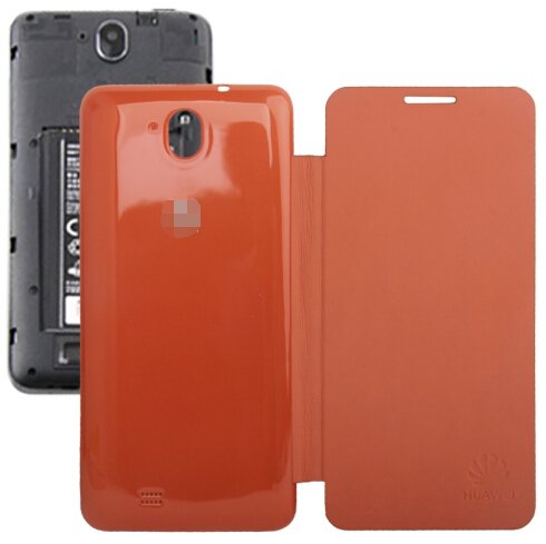 Horizontal Flip Back Cover / Replacement Leather Case for Huawei G606 (Orange)