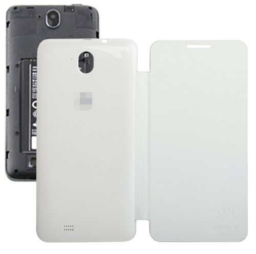 Horizontal Flip Back Cover / Replacement Leather Case for Huawei G606 (White)