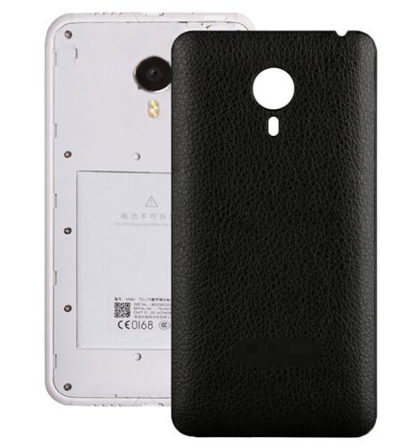 Litchi Texture Leather Paste Skin Back Cover Replacement for Meizu MX 4(Black)