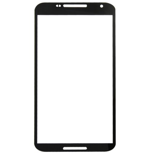 Front Screen Outer Glass Lens Replacement for Google Nexus 6 / XT1103(Black)