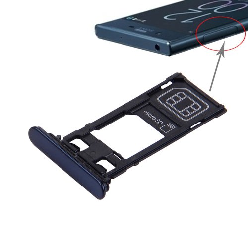 Sony Xperia XZ (Single SIM Version) SIM Card Tray + Micro SDCard Tray (Dark Blue)
