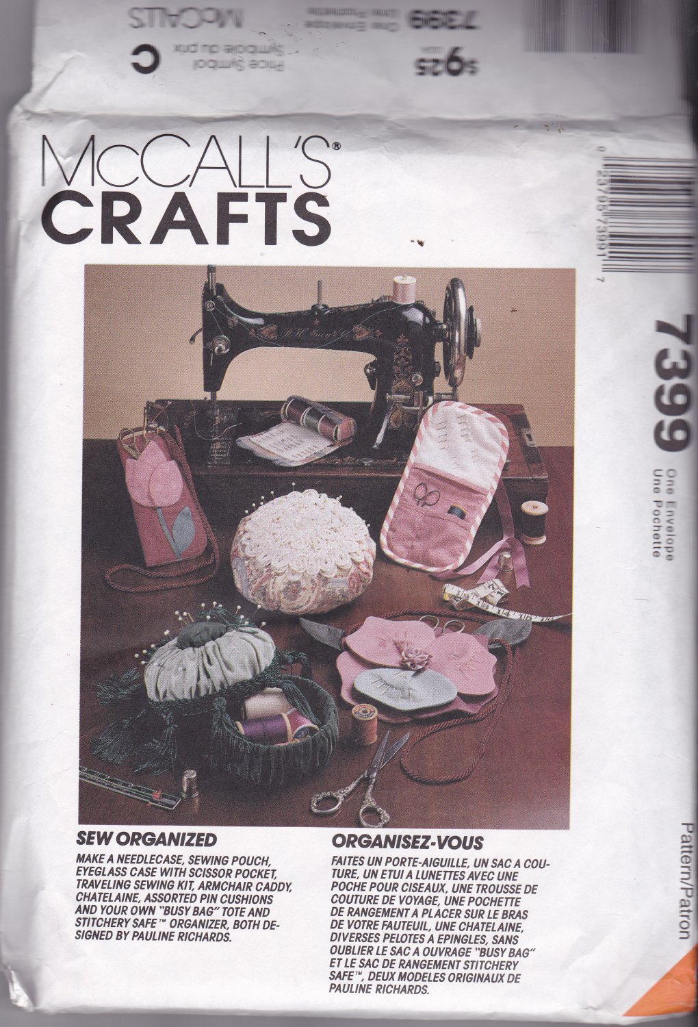 McCall's Crafts 7399 Sewing Organizers Uncut FF