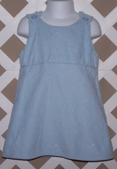 Girls Baby Gap Blue Corduroy Jumper Dress 2T