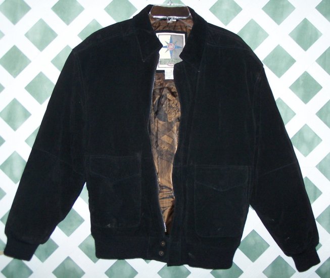 Black Leather Middlebrook Park Coat Jacket M Womens Mens