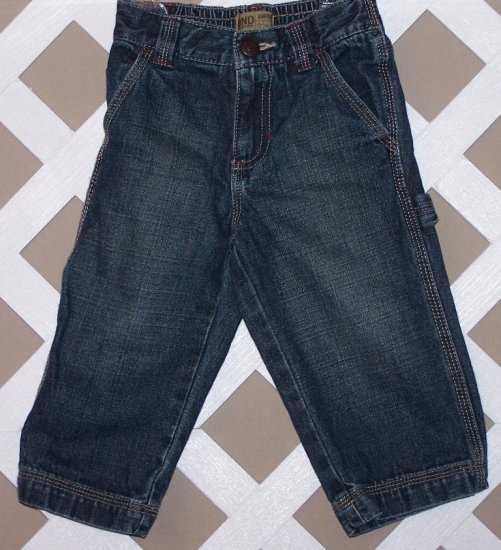 Boys Old Navy Denim Carpenter Painter Pants Size 18-24 Months