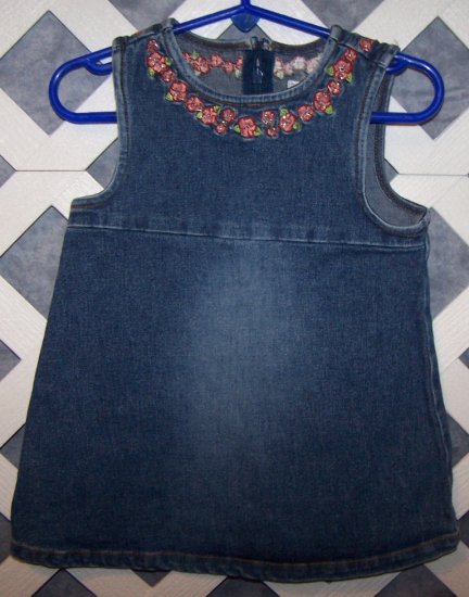 Girls The Childrens Place Denim Jumper Dress 18 Months