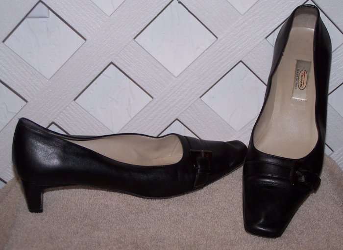 Womenâs Sz 7.5 Black Leather Talbotâs Shoes Size 7 1/2