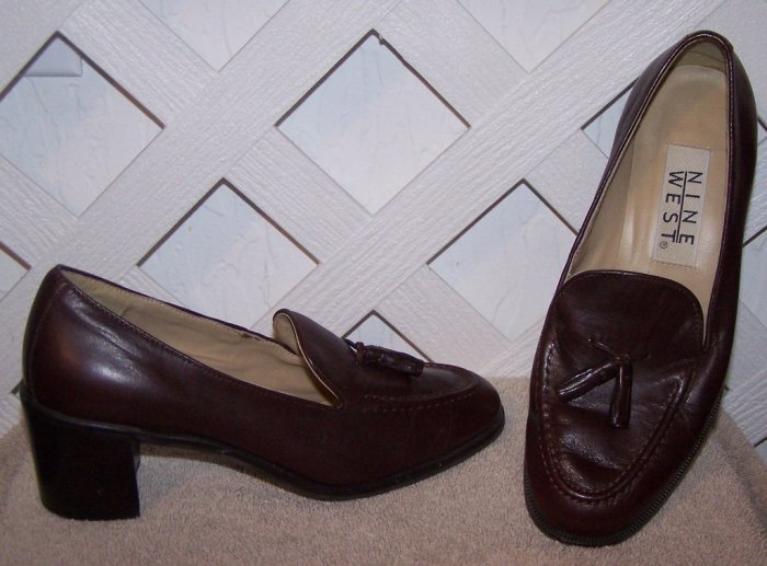Womenâs 5.5 Brown Leather Nine West Shoes Size 5 1/2