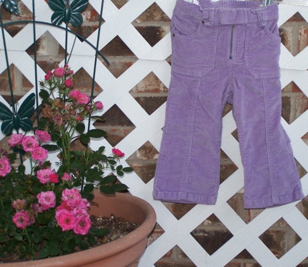 Baby Girls Old Navy Lavender Corduroy Pants 18-24 Months