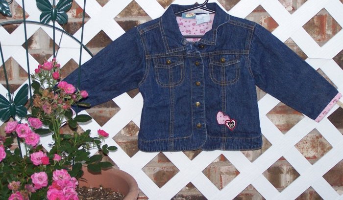 Girls Disney Mickey Mouse Denim Jacket 2T CUTE BTS