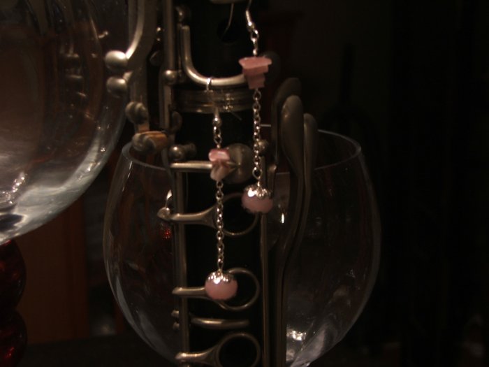 rose quartz earrings