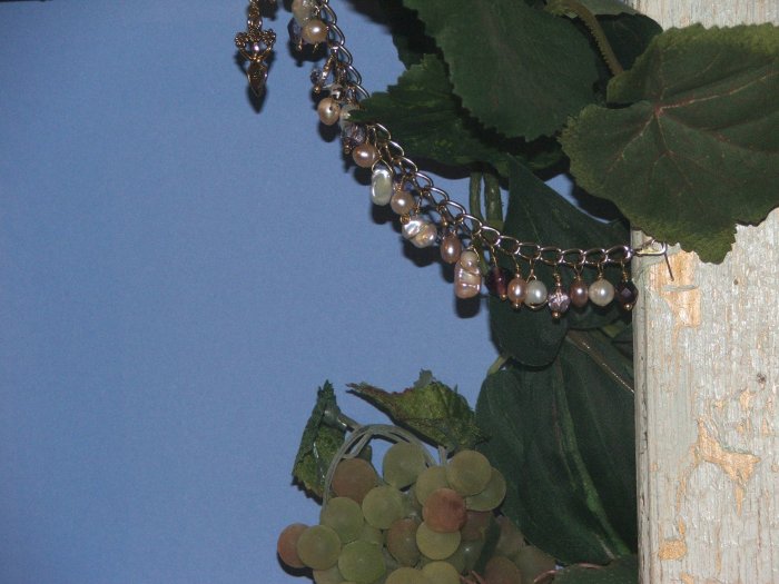 pearl and crystal charm bracelet