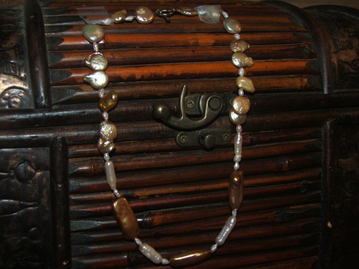 a fresh water pearl necklace