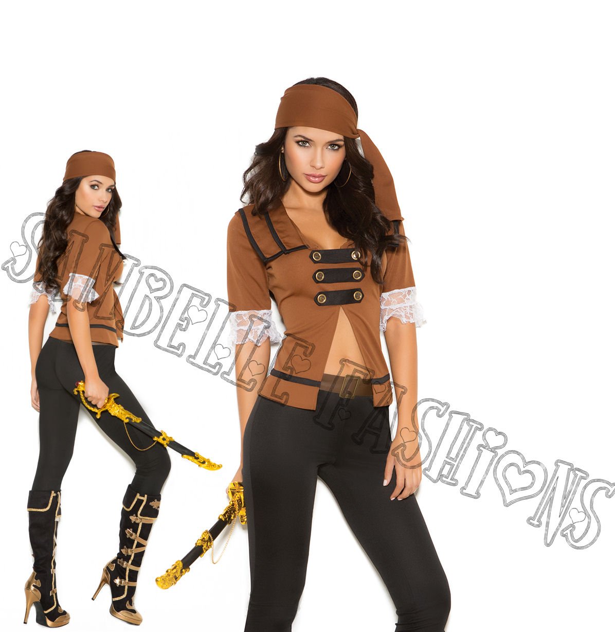 5pc Treasure Pirate Costume - Large