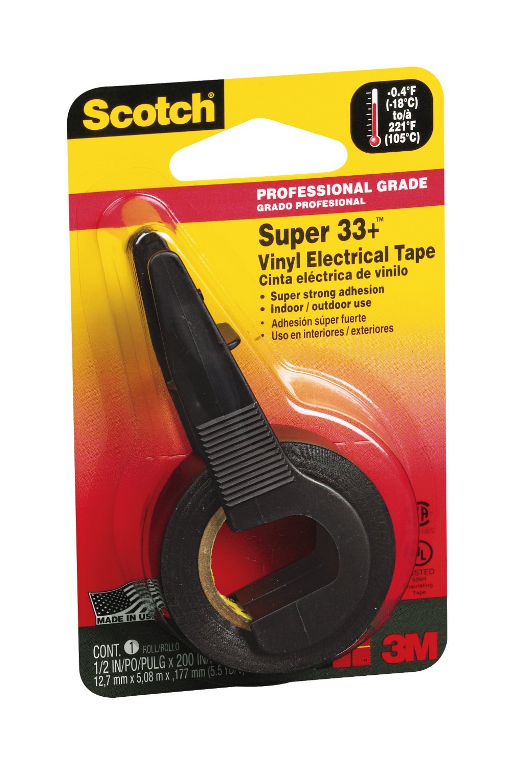 3M 194NA 0.5 by 200-Inch Super 33+ Vinyl Electrical Tape