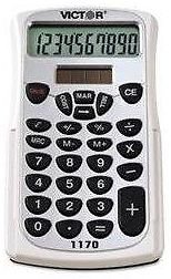 Victor® 1170 Handheld Business Calculator w/Slide Case, 10-Digit L