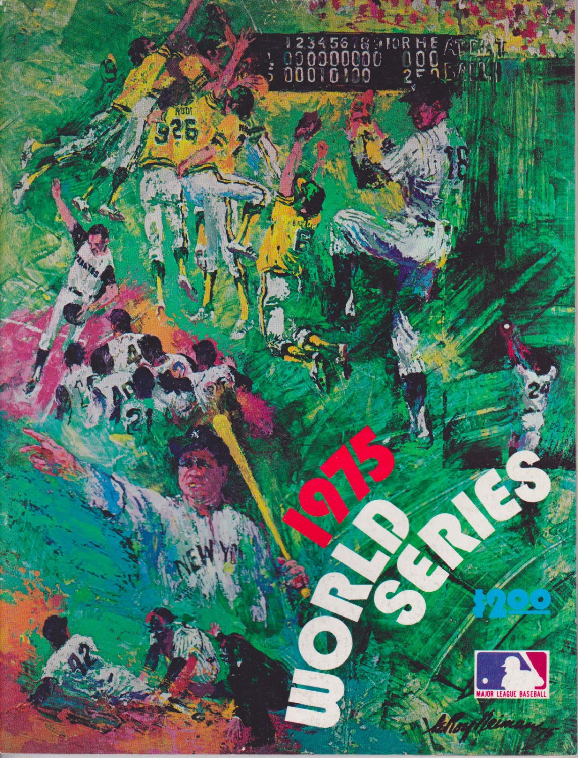 1975 Boston Red Sox World Series Program Scorecard A S Yankees On Cover