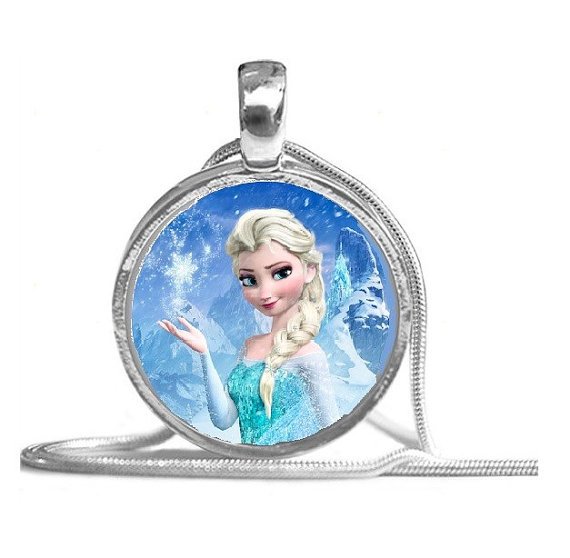 Custom Boutique Disney Frozen Glass Pendant Necklace - You choose the image!