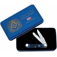 Blue Bone Masonic Knife